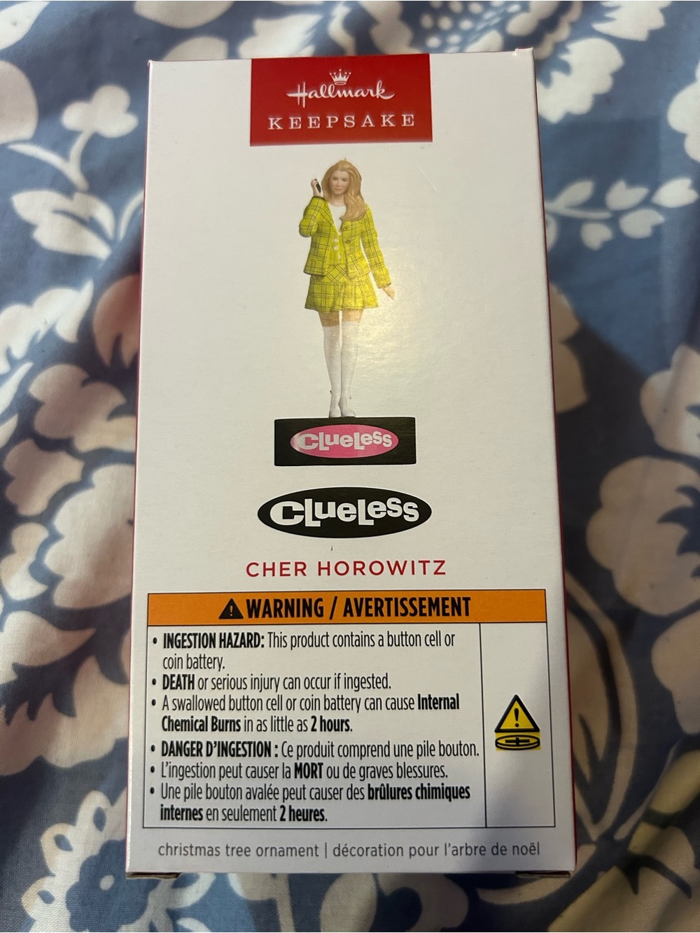 Hallmark Cher Horowitz Ornament in Bright Yellow Plaid